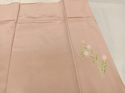 平和屋着物●訪問着　草花文　暈し染め　金彩　京都きもの友禅扱い　正絹　逸品　AABK4425ph