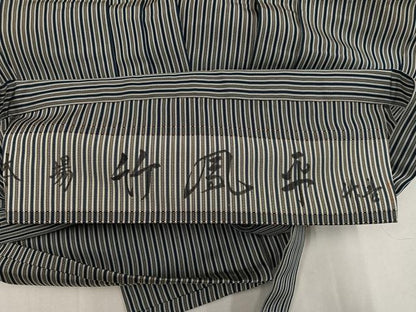 平和屋着物●男性　馬乗り袴　本場竹鳳平　縞　正絹　逸品　AABK4435ph