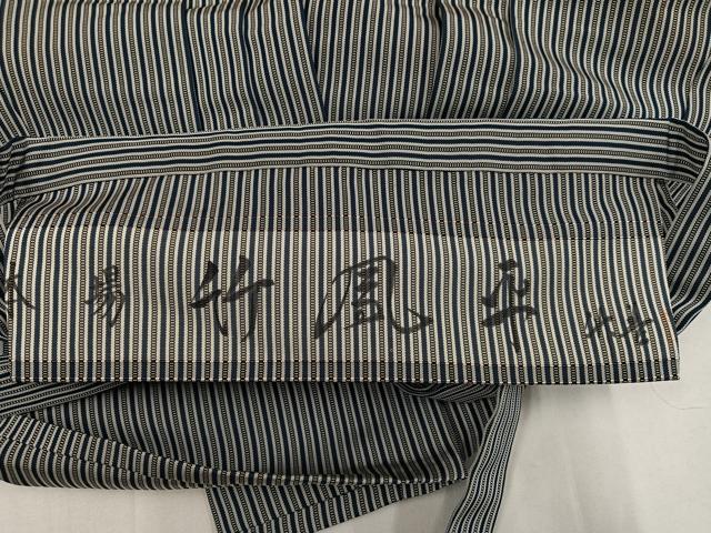 平和屋着物●男性　馬乗り袴　本場竹鳳平　縞　正絹　逸品　AABK4435ph