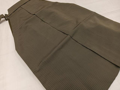 平和屋着物●男性　行灯袴　縞　正絹　逸品　AABK4436ph