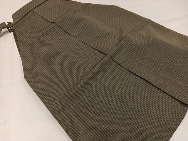 平和屋着物●男性　行灯袴　縞　正絹　逸品　AABK4436ph