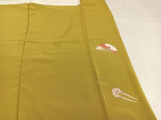 平和屋着物●豪華振袖　友禅　櫛　簪　暈し染め　鬼しぼ縮緬　正絹　逸品　AABK4439ph