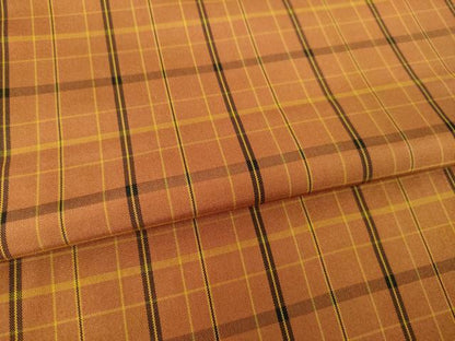 平和屋着物●上質な紬　格子　正絹　逸品　AABK4445ck