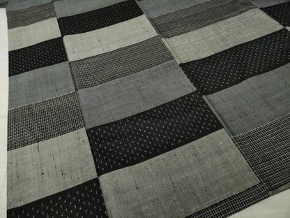 平和屋着物●上質な紬　横段文　正絹　逸品　AABK4446ck