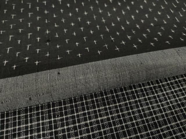 平和屋着物●上質な紬　横段文　正絹　逸品　AABK4446ck