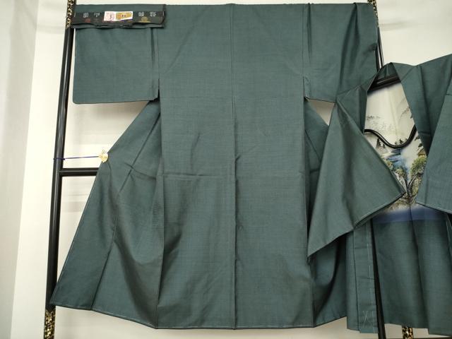平和屋着物●男性　本場大島紬　アンサンブル　100亀甲　総詰め　山田実作　証紙付き　正絹　逸品　AABK4448ck