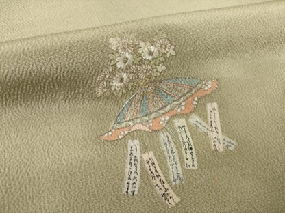 平和屋着物●松尾光琳　色留袖　刺繍　宝尽くし　銀彩　鬼しぼ縮緬　正絹　逸品　AABK4454ck