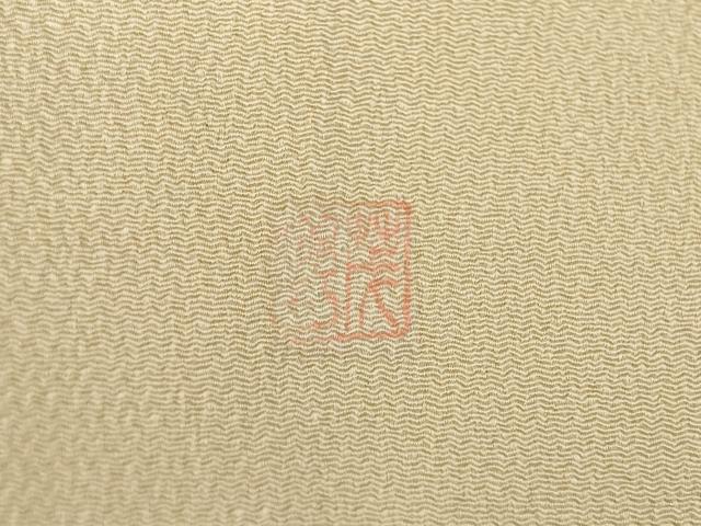 平和屋着物●友禅作家　茂野大生　訪問着　雀　すずめ　鬼しぼ縮緬　正絹　逸品　AABK4463ck