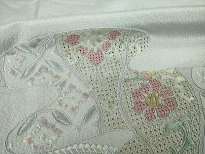 平和屋着物●訪問着　総刺繍　中国三大刺繍　汕頭刺繍　スワトウ刺繍　エ霞鳳凰花文　正絹　逸品　AABK4466ck