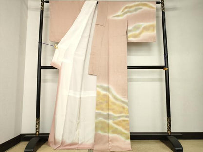 平和屋着物●訪問着　道長文　暈し染め　正絹　逸品　AABK4468ck
