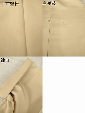 平和屋着物●道行コート　草花文　金彩　正絹　逸品　AABK4473ck