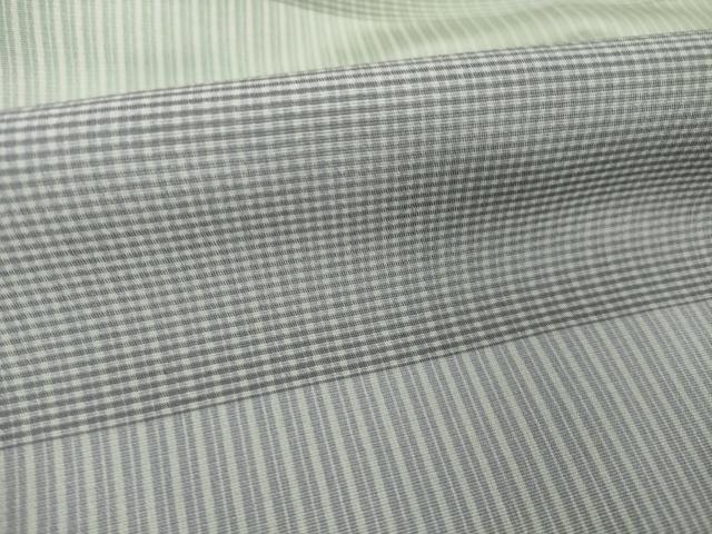 平和屋着物●長羽織　横段文　正絹　逸品　AABK4474ck