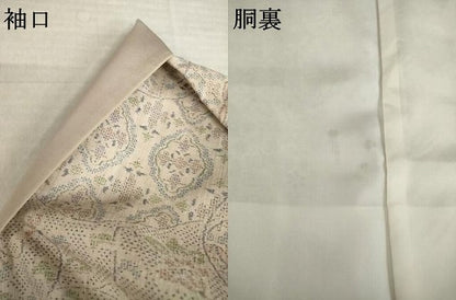 平和屋着物●本場結城紬　重要無形文化財　100亀甲　モロ入り　寄せ柄　狩猟文　奥順謹製　認定証付き　正絹　逸品　AABK4484ck