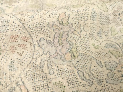 平和屋着物●本場結城紬　重要無形文化財　100亀甲　モロ入り　寄せ柄　狩猟文　奥順謹製　認定証付き　正絹　逸品　AABK4484ck