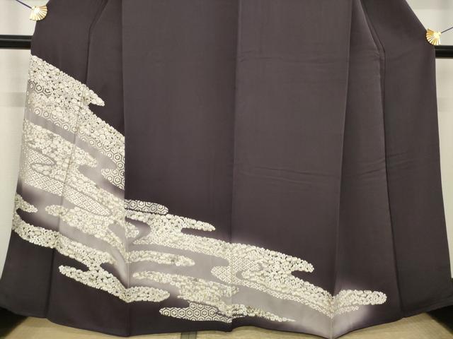 平和屋着物●訪問着　手刺繍　エ霞花宝尽くし　暈し染め　金糸　正絹　逸品　AABK4485ck