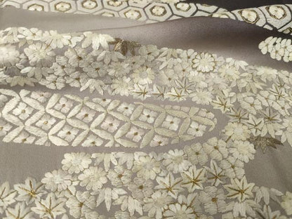 平和屋着物●訪問着　手刺繍　エ霞花宝尽くし　暈し染め　金糸　正絹　逸品　AABK4485ck