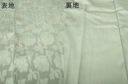 平和屋着物●道行コート　紋紗袷　花唐草紋紗　暈し染め　ロング丈　正絹　逸品　AABK4490ck