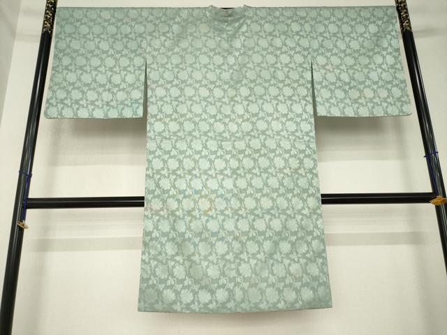 平和屋着物●道行コート　紋紗袷　花唐草紋紗　暈し染め　ロング丈　正絹　逸品　AABK4490ck