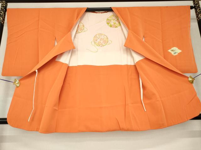 平和屋着物●銀座　志ま亀　道行コート　絞り　松皮菱花文　たとう紙付き　正絹　逸品　AABK4491ck