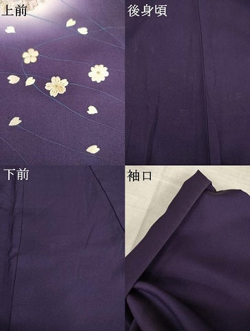 平和屋着物●訪問着　総刺繍　花丸文　ほたる暈し　ますいわ屋扱い　正絹　逸品　AABK4493ck