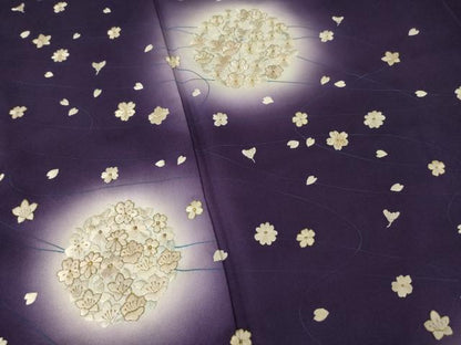 平和屋着物●訪問着　総刺繍　花丸文　ほたる暈し　ますいわ屋扱い　正絹　逸品　AABK4493ck