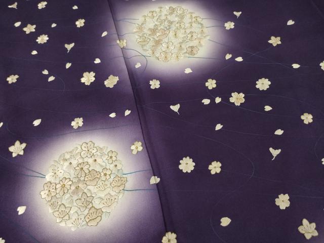 平和屋着物●訪問着　総刺繍　花丸文　ほたる暈し　ますいわ屋扱い　正絹　逸品　AABK4493ck