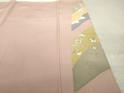 平和屋着物●創業460年・千總　色留袖　駒刺繍　鳳凰花文　正絹　逸品　AABK4497ck