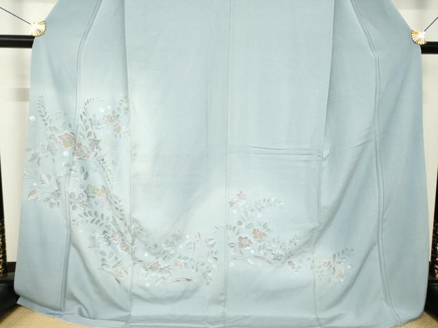 平和屋着物●訪問着　中国三大刺繍　汕頭刺繍　スワトウ刺繍　総刺繍　辻が花　舞花文　やまと誂製　ロング丈　正絹　逸品　AABK4506ck
