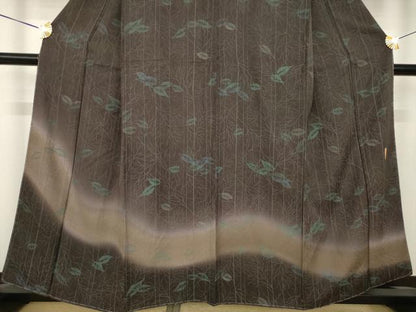 平和屋着物●訪問着　作家物　枝葉文　暈し染め　正絹　逸品　AABK4507ck