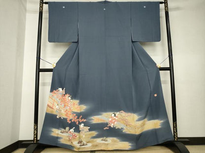 平和屋着物▼豪華色留袖　作家物　童子　暈し染め　金彩　正絹　逸品　AABK4509ck
