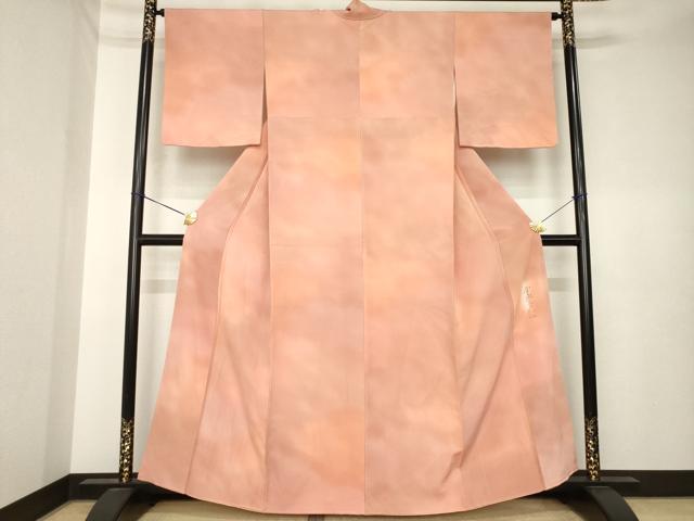 平和屋着物●染色作家　斉藤三才　小紋　霞文　暈し染め　正絹　逸品　AABK4510ck