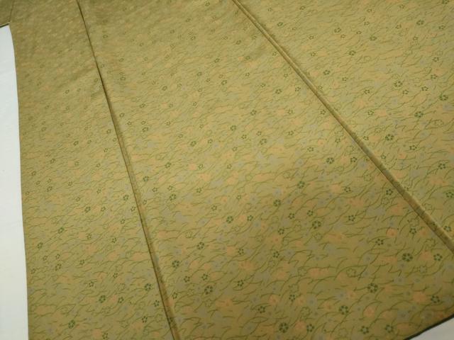 平和屋着物●上質な小紋　芝花文　正絹　逸品　AABK4522cs