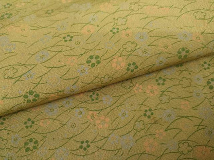 平和屋着物●上質な小紋　芝花文　正絹　逸品　AABK4522cs