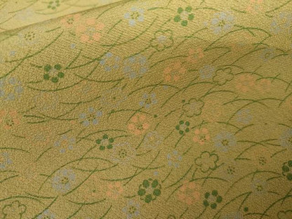 平和屋着物●上質な小紋　芝花文　正絹　逸品　AABK4522cs