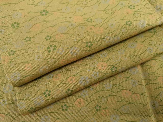 平和屋着物●上質な小紋　芝花文　正絹　逸品　AABK4522cs