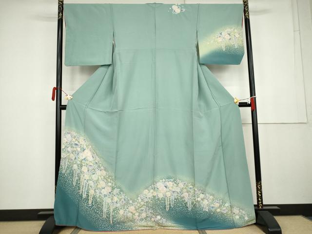 平和屋着物●訪問着　辻が花　絞り　暈し染め　正絹　逸品　AABK4525cs
