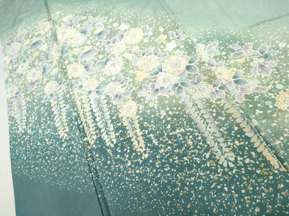 平和屋着物●訪問着　辻が花　絞り　暈し染め　正絹　逸品　AABK4525cs