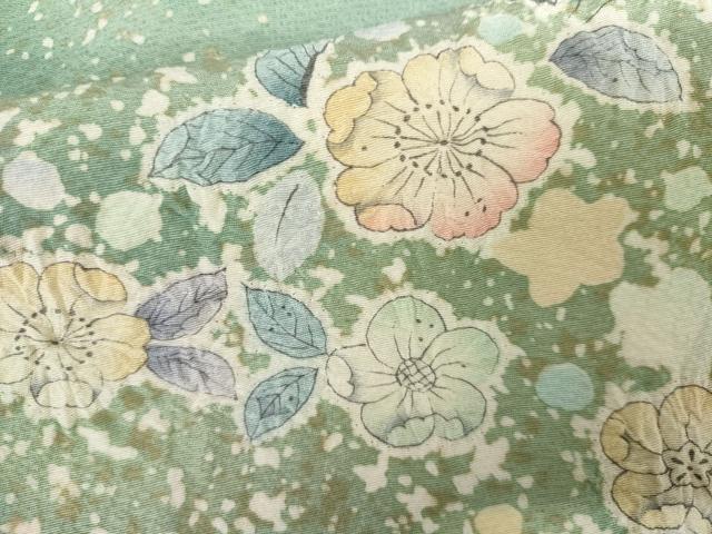 平和屋着物●訪問着　辻が花　絞り　暈し染め　正絹　逸品　AABK4525cs
