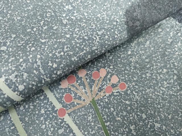 平和屋着物●本場大島紬　染大島　雪輪枝花文　正絹　逸品　AABK4526cs