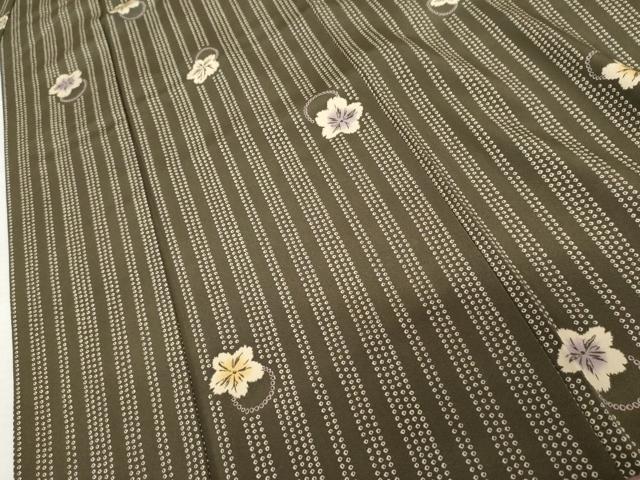 平和屋着物●上質な小紋　鹿の子舞桜文　正絹　逸品　AABK4529cs