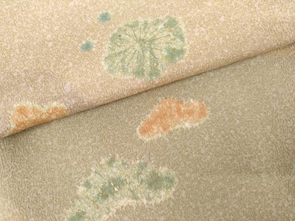 平和屋着物●上質な小紋　道長花松文　金彩　正絹　逸品　AABK4530cs