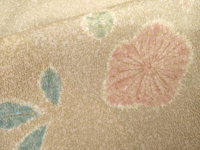 平和屋着物●上質な小紋　道長花松文　金彩　正絹　逸品　AABK4530cs