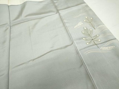 平和屋着物●訪問着　駒刺繍　立波地紙風景文　暈し染め　金彩　鈴乃屋扱い　正絹　逸品　未使用　AABK4534cs