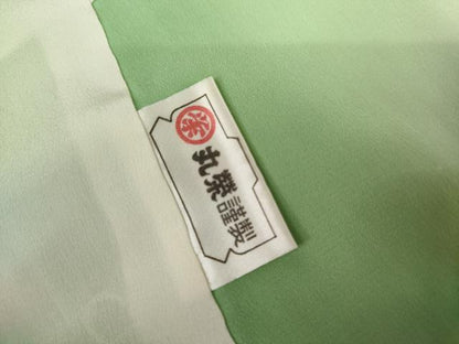 平和屋着物●上質な小紋　松地紋　暈し染め　正絹　逸品　AABK4535cs