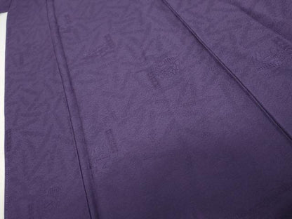平和屋着物●龍道華彩　色無地　八十八家運　紫紺色　ロング丈　正絹　逸品　AABK4536cs