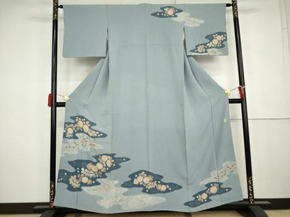 平和屋着物●十日町　名門　滝泰謹製　訪問着　辻が花　絞り　正絹　逸品　AABK4540cs