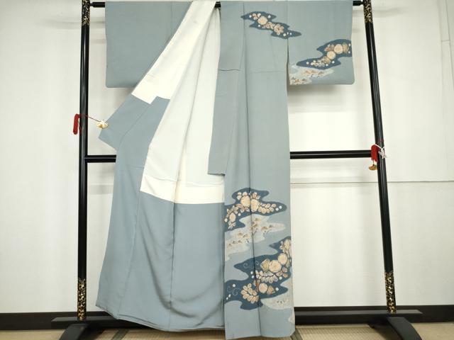平和屋着物●十日町　名門　滝泰謹製　訪問着　辻が花　絞り　正絹　逸品　AABK4540cs