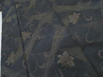 平和屋着物●本場大島紬　9マルキ　花唐草文　正絹　逸品　未使用　AABK4543cs