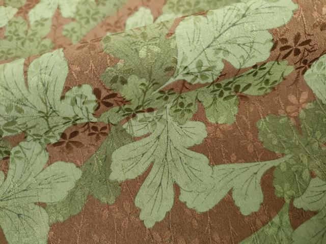 平和屋着物●上質な小紋　梶の葉　正絹　逸品　AABK4545cs