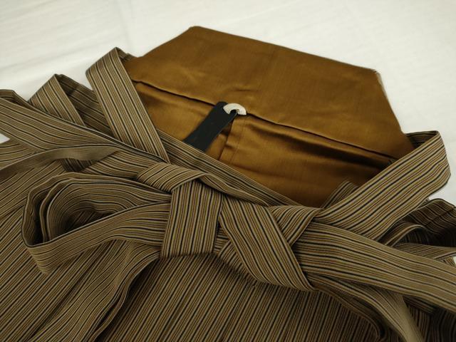平和屋着物●男性　行灯袴　縞　正絹　逸品　AABK4558cs